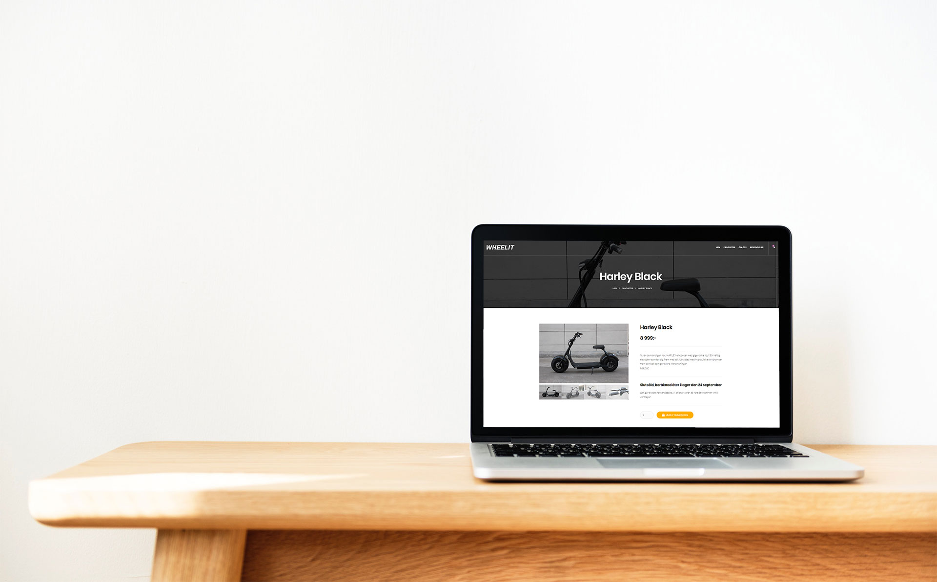 wheelit hemsida e-handel klarna checkout