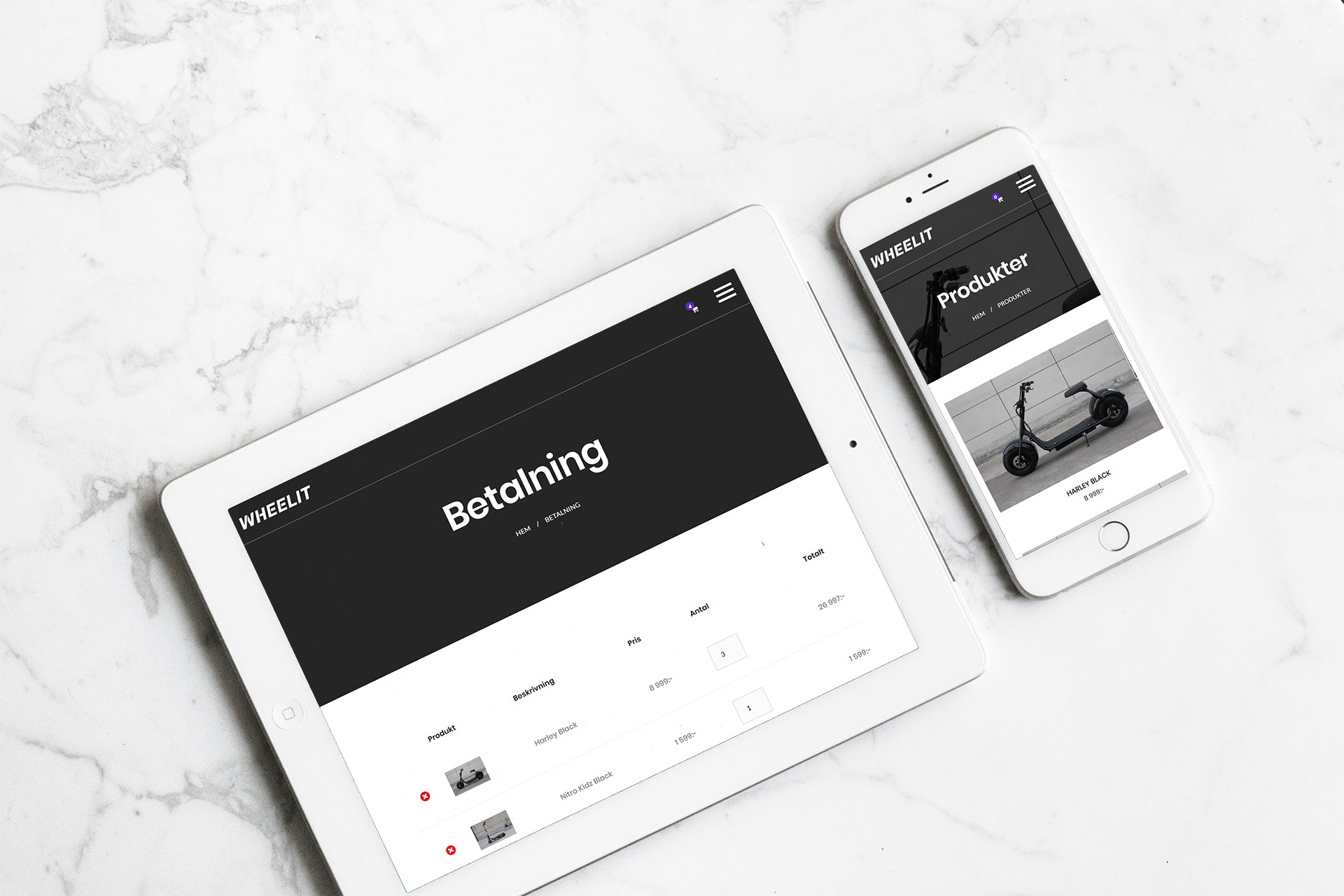 Wheelit Responsiv hemsida ipad iphone